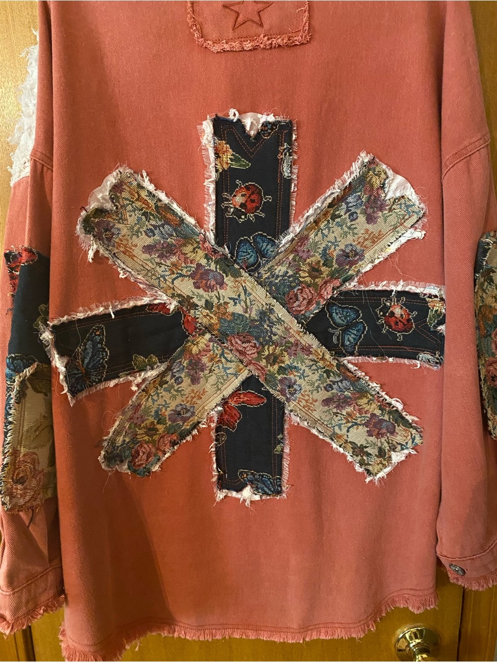 POL Boho Patchwork Button-Up Shacket - Picture 6 of 8